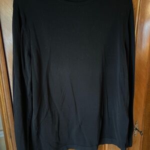 Malo Italy Black Long Sleeve Womens Tee
